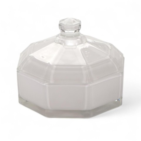 SCATOLA VETRO 12X12CM BIANCA